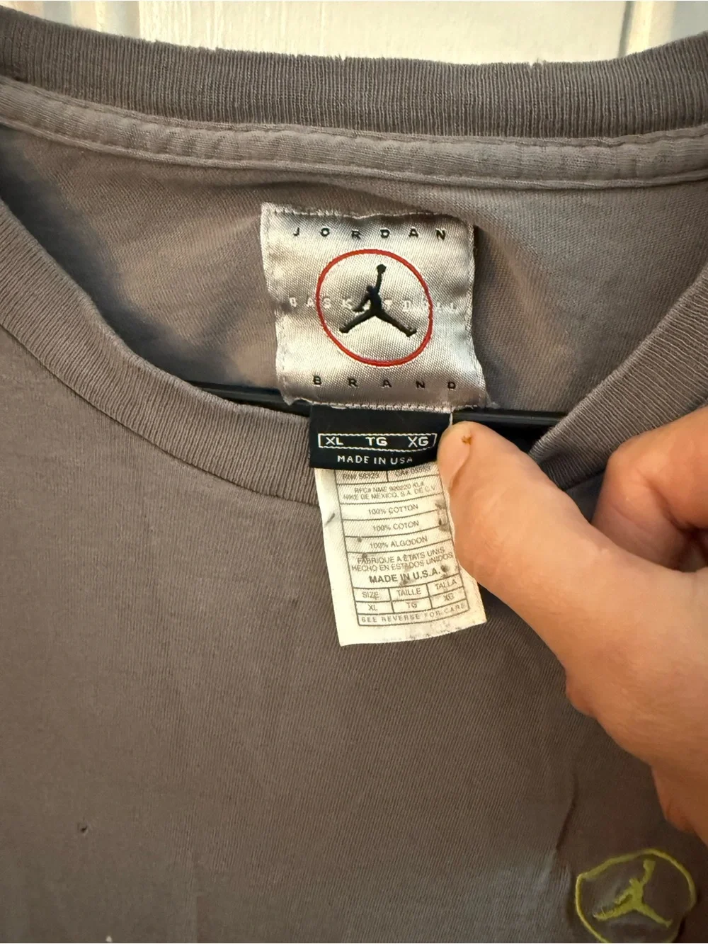 Jordan “Performance Brand of Excellence Men’ Gray Short-Sleeve w/ Neon Logo